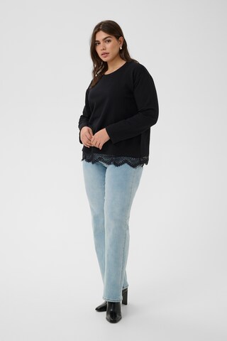 KAFFE CURVE Sweatshirt 'KCsophia' i sort