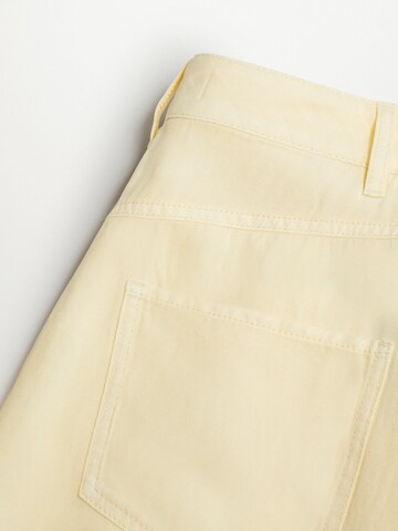 MANGO Wide leg Pants 'SKY' in Yellow