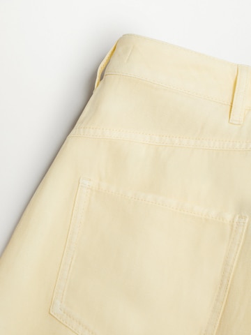 MANGO Wide leg Pants 'SKY' in Yellow