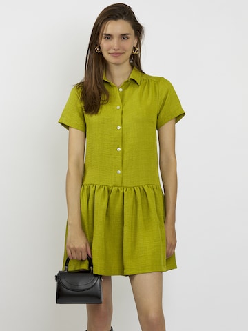 FRESHLIONS Shirt Dress in Green: front