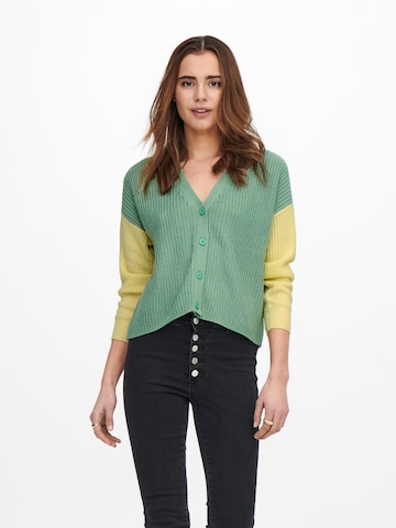 ONLY Knit Cardigan 'NICCI' in Green: front