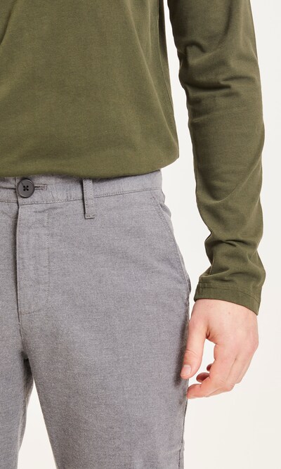 KnowledgeCotton Apparel Chino Pants 'Chuck' in Grey, Item view