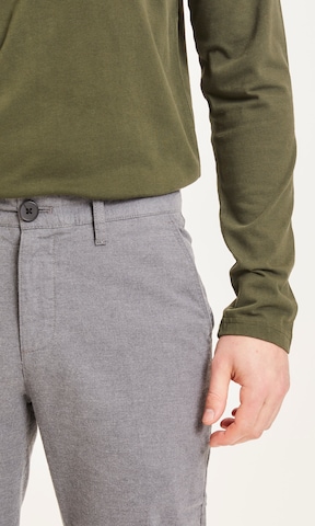 KnowledgeCotton Apparel Regular Chino Pants 'Chuck' in Grey