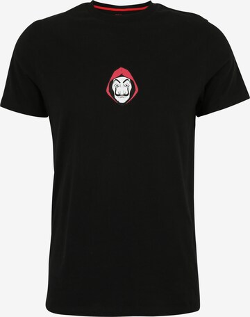 Course Shirt 'La Casa de Papel' in Zwart: voorkant