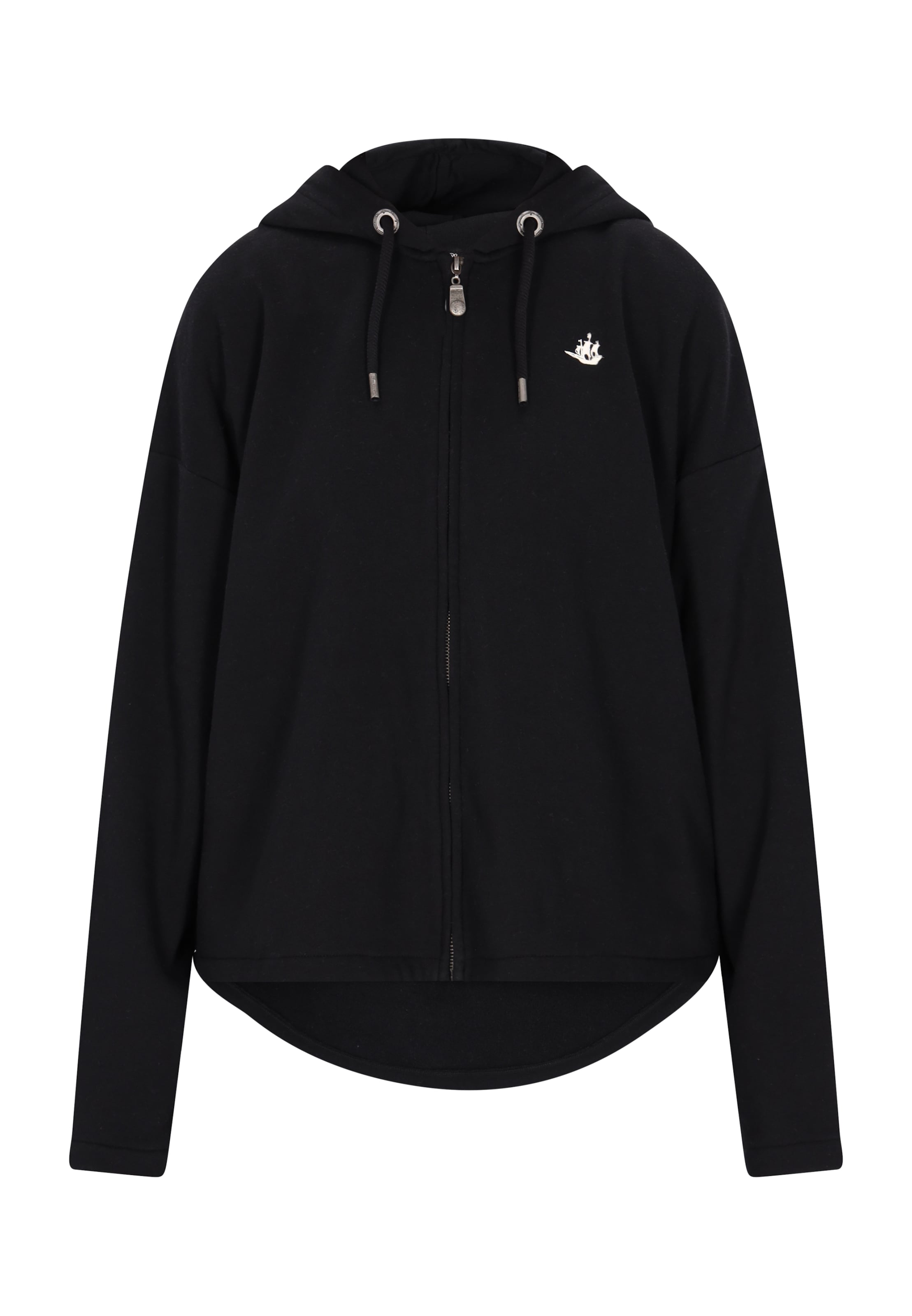 DreiMaster Vintage Sweat jacket in Black: front