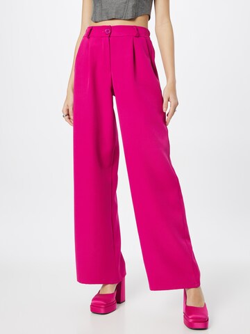 Sublevel Loose fit Pleat-Front Pants in Pink: front