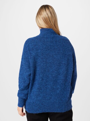 PIECES Curve Sweater 'LEEMA' in Blue