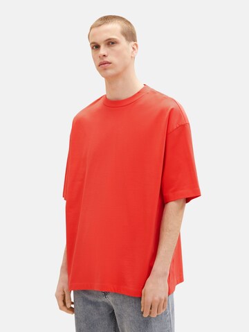 T-Shirt TOM TAILOR DENIM en rouge : devant