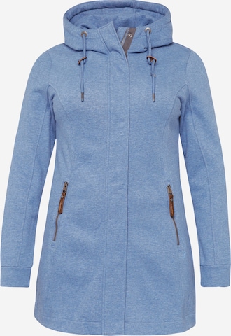 Ragwear Plus Sweatvest 'LETTI' in Blauw: voorkant