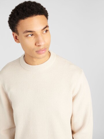 JACK & JONES Sweter 'FARO' w kolorze beżowy