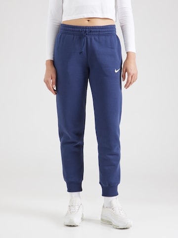 Nike Sportswear Ozke Hlače 'Phoenix Fleece' | modra barva: sprednja stran