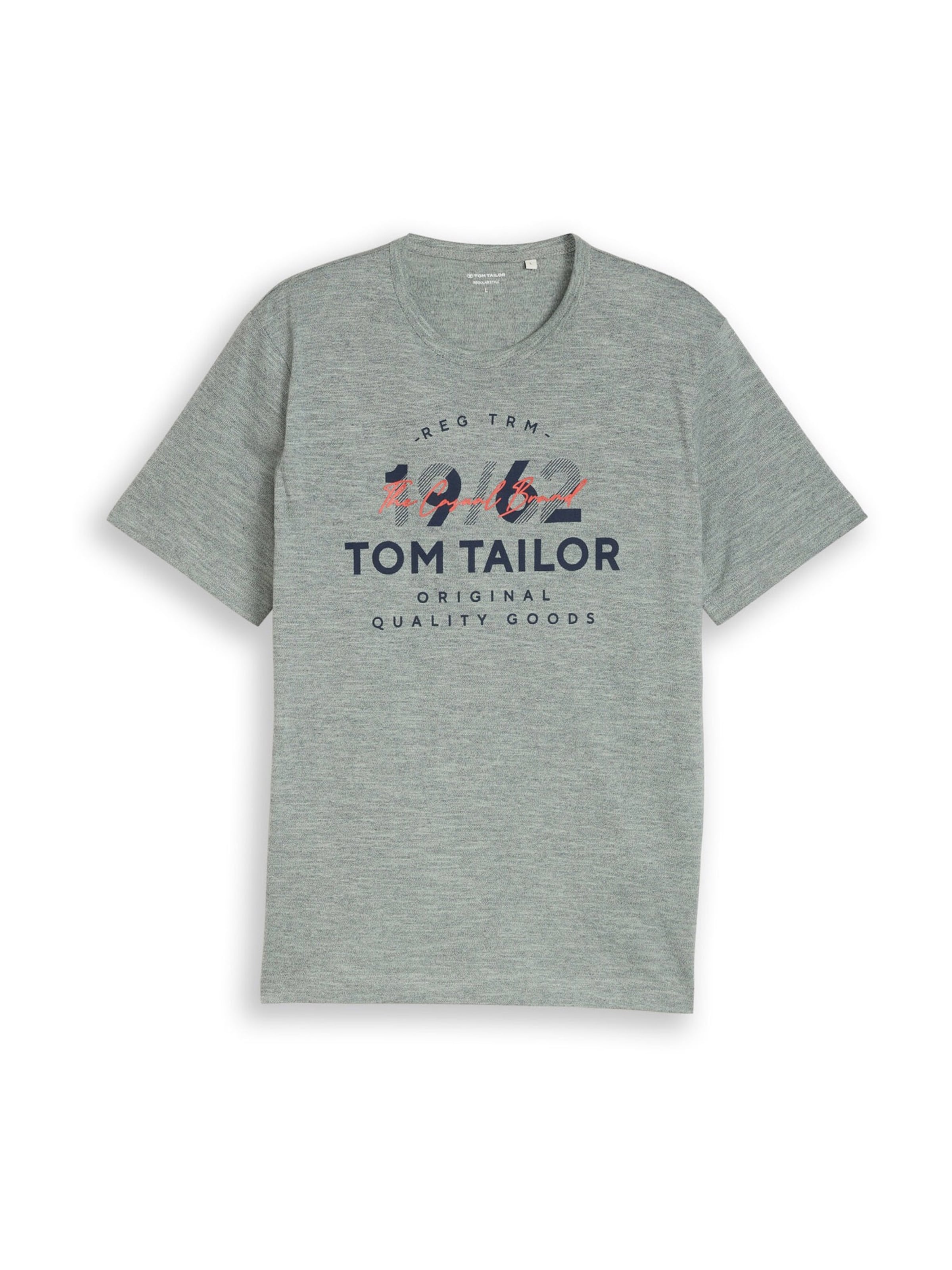 TOM TAILOR T-Shirt in navy / pastellgrün / koralle, Produktansicht