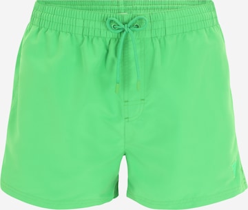 Shorts de bain GUESS en vert : devant