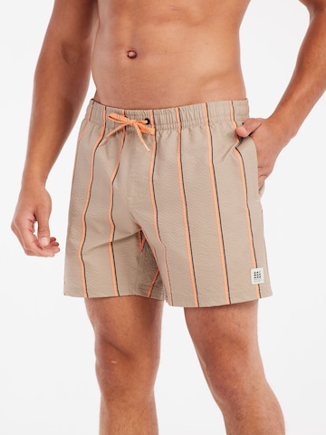 PROTEST Badeshorts 'PRTGonz' in Braun: Vorderseite