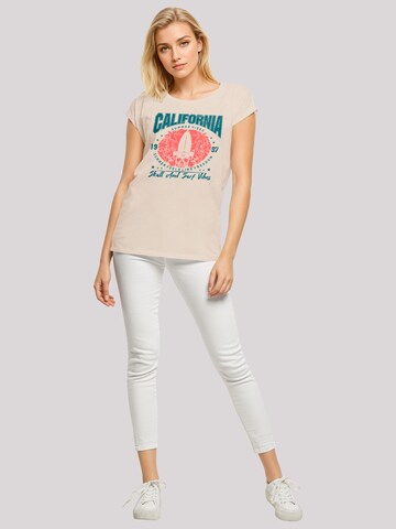 T-shirt 'California skull summer vibes' F4NT4STIC en beige