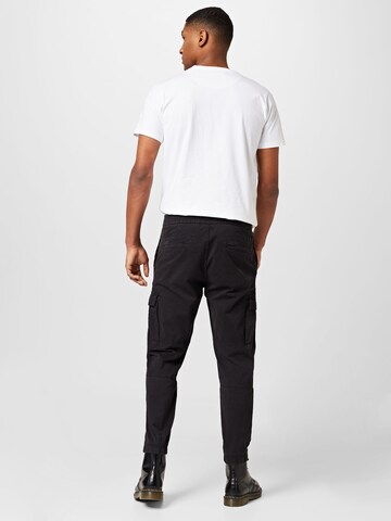 BOSS Orange Tapered Cargo Pants 'Sisla' in Black