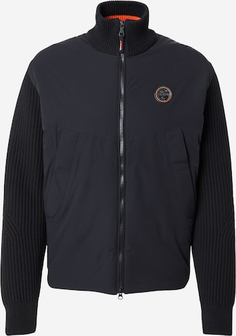 juoda NAPAPIJRI Kardiganas 'SERAVEZZA': priekis