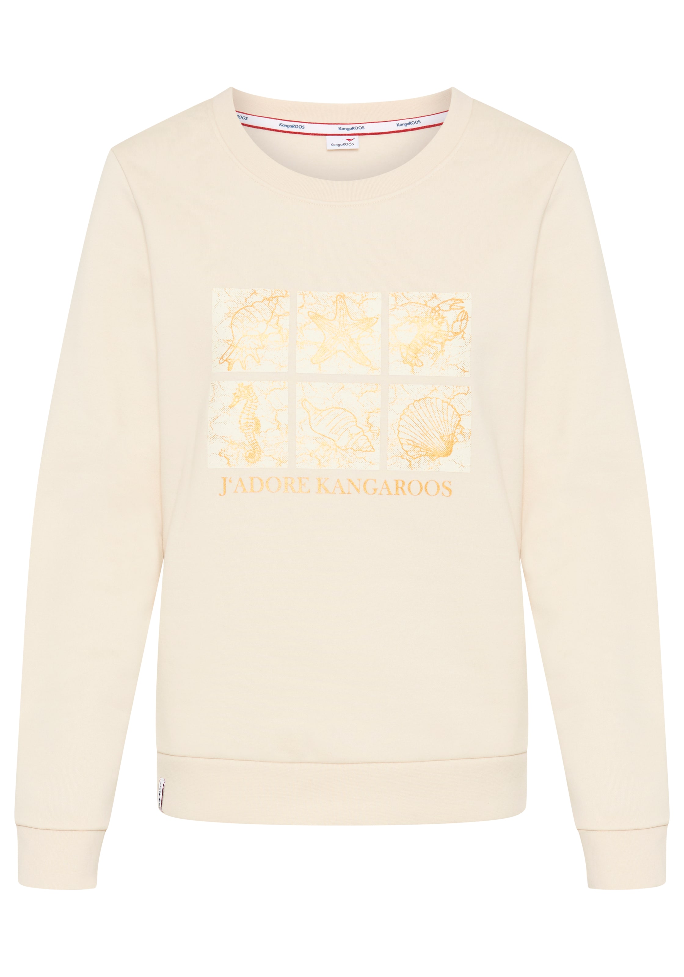 KangaROOS Sweatshirt in Beige: front