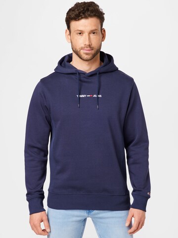 Sweat-shirt Tommy Jeans en bleu : devant