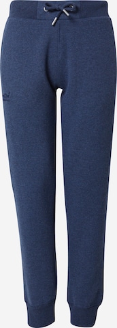 Superdry Tapered Pants 'Essential' in Blue: front