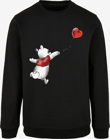 ABSOLUTE CULT Sweatshirt 'Winnie The Pooh - Balloon' in Zwart: voorkant
