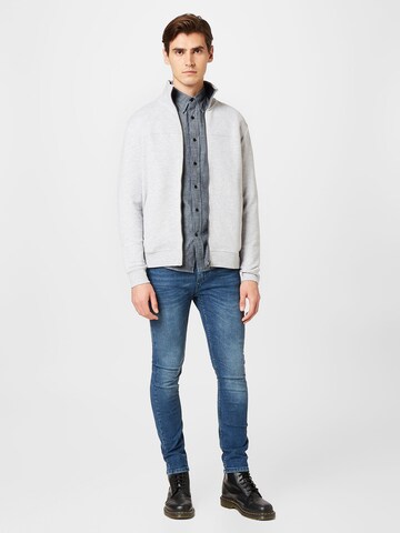 TOM TAILOR Sweat jacket in Grey