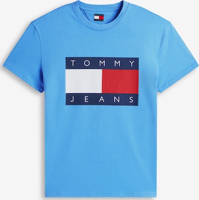 Tommy Jeans Majica u mornarsko plava / azur / crvena / bijela, Pregled proizvoda