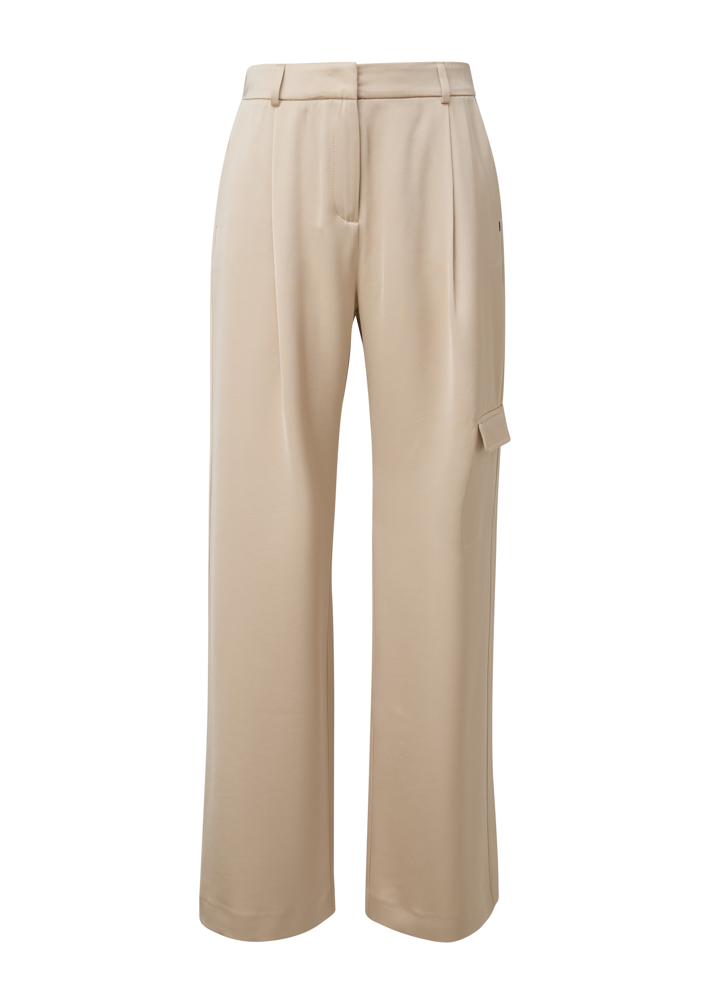 COMMA Wide Leg Hose in Beige: Vorderseite