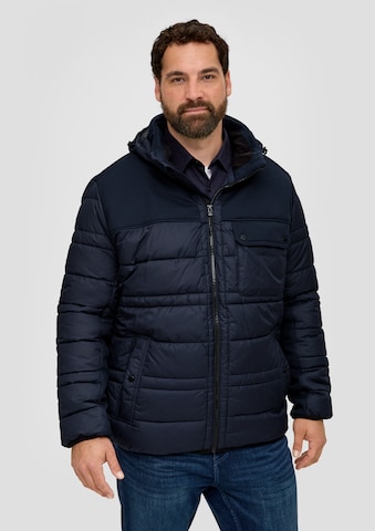 s.Oliver Men Big Sizes Winter Jacket in Blue: front