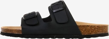 The Divine Factory Mule 'Leder-Pantoletten Noga Sierra Edge' in Black: front