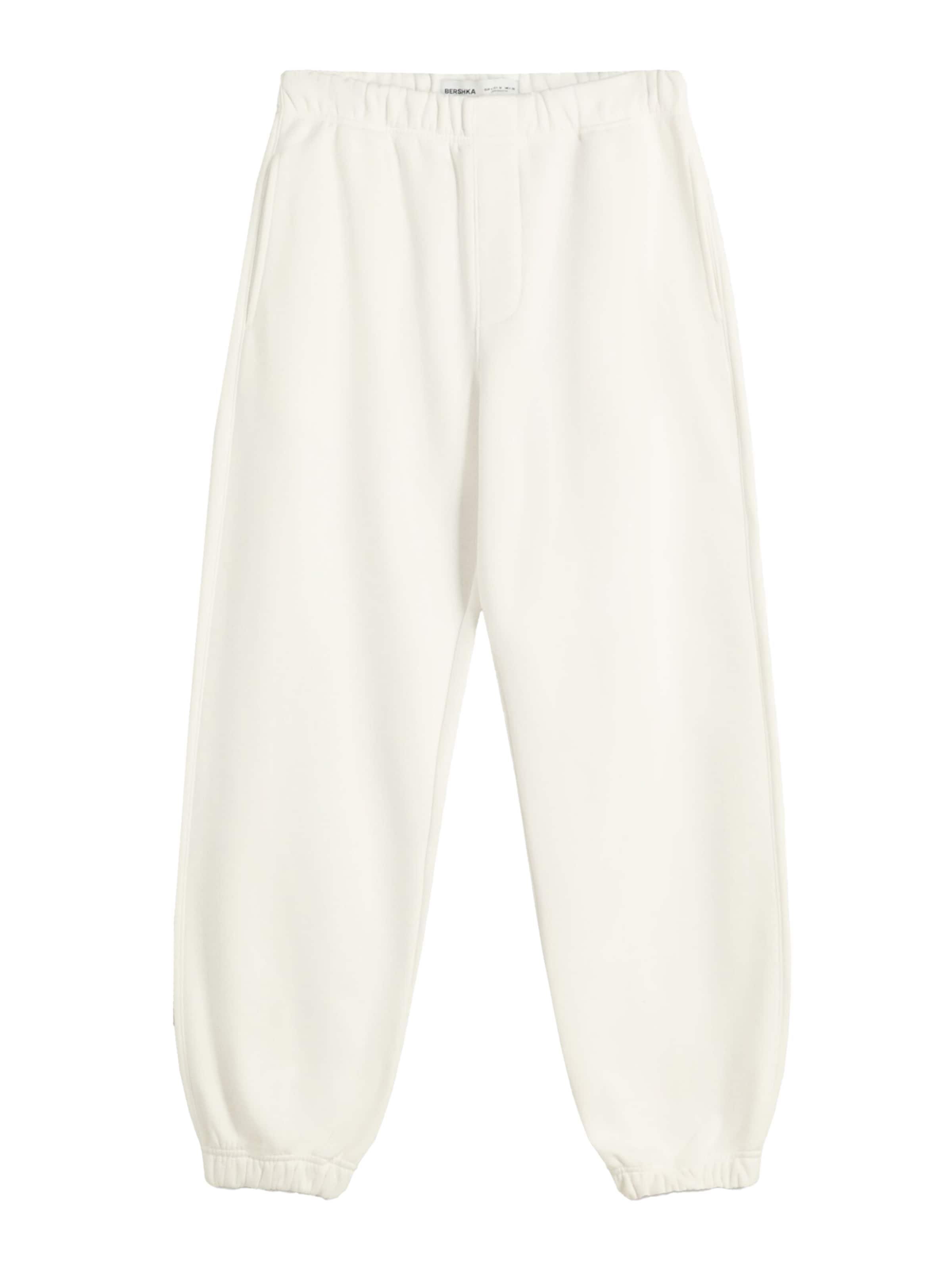 Bershka Hose in wollweiß, Produktansicht