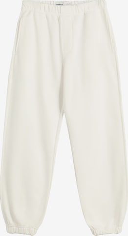 Bershka Tapered Byxa i vit: framsida