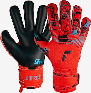 REUSCH Athletic Gloves in Red: front