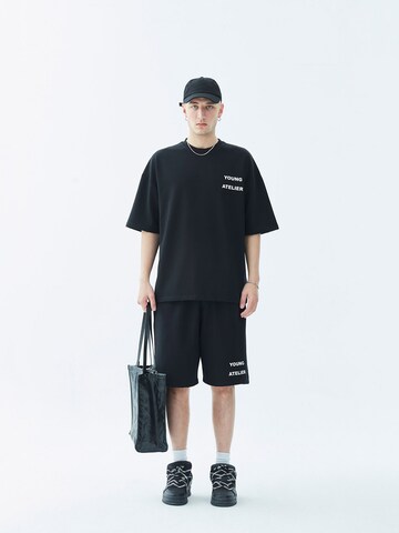 VAMOS CLO Loose fit Trousers 'Yvelines' in Black
