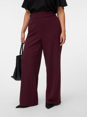 Vero Moda Curve - Pierna ancha Pantalón en rojo: frente
