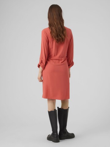 VERO MODA Blusenkleid in Rot