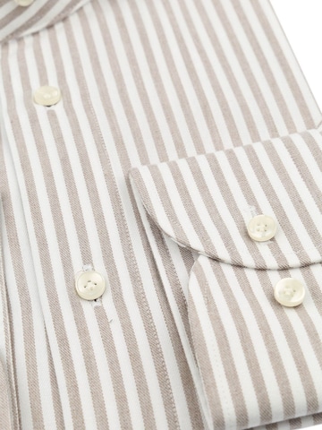 Coupe slim Chemise Profuomo en beige