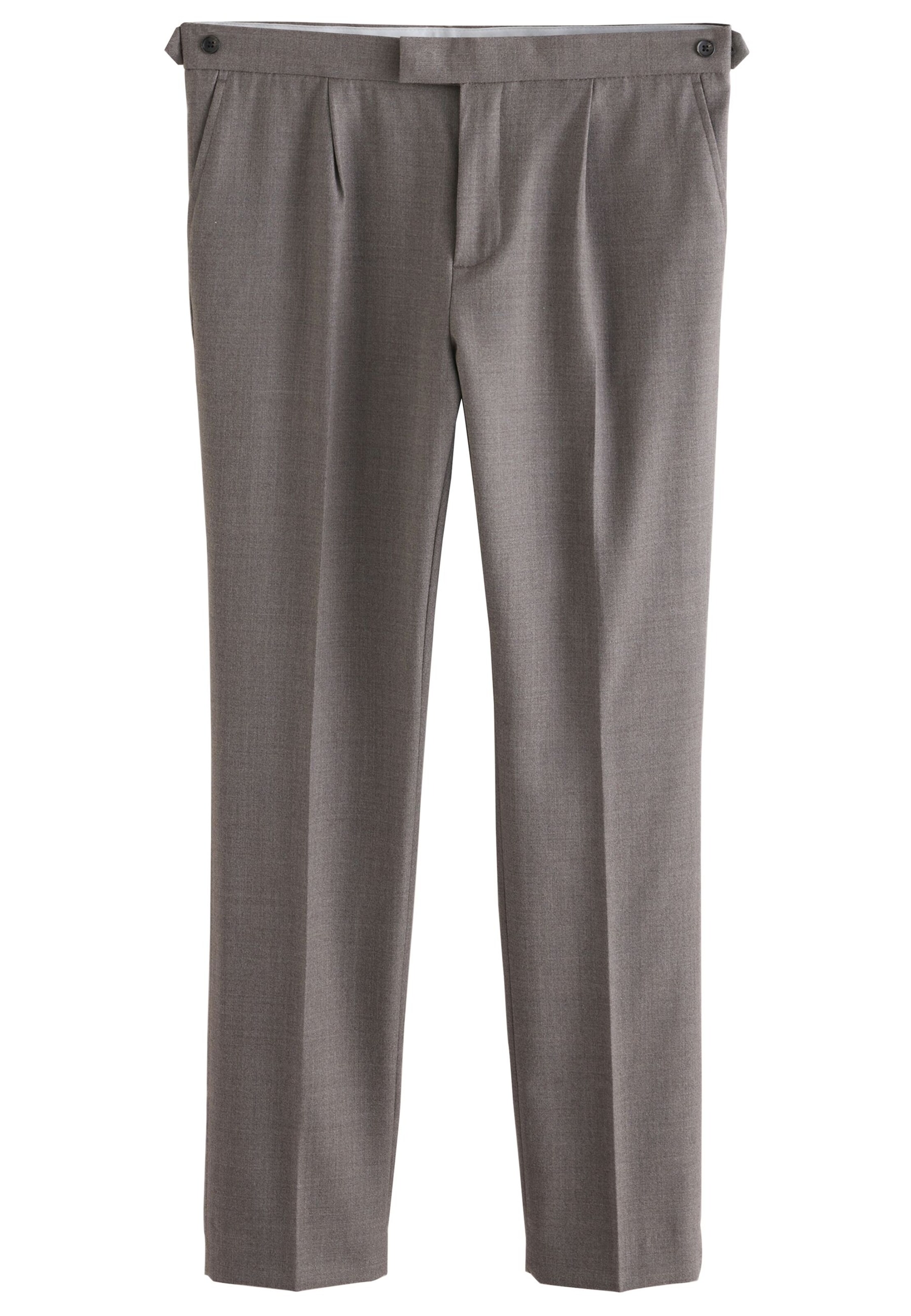 Next Pantalon à plis en taupe, Vue avec produit