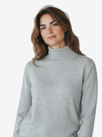 Pull-over Fresh Flower en gris : devant