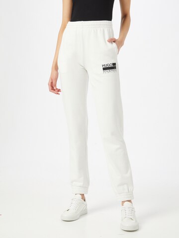 HUGO Red - Tapered Pantalón en blanco: frente