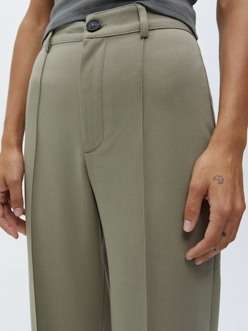 Regular Pantalon à plis Pull&Bear en beige