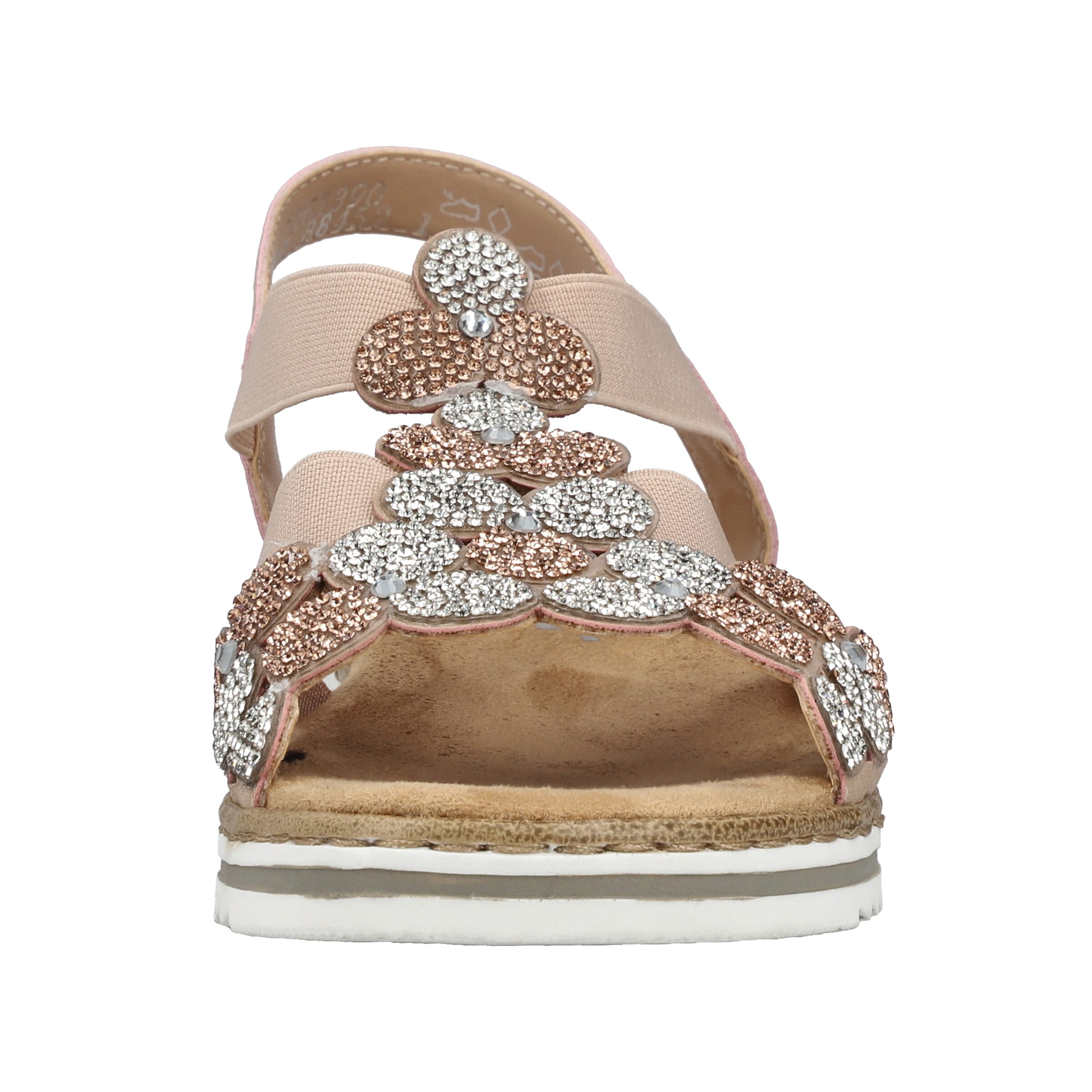 Sandales à lanières 'V0613' Rieker en beige