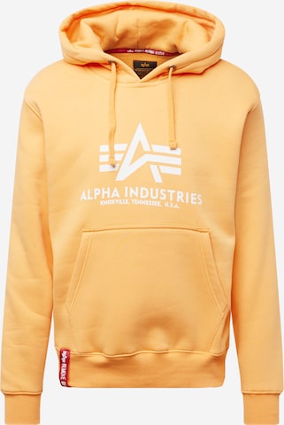 Sweat-shirt ALPHA INDUSTRIES en orange : devant