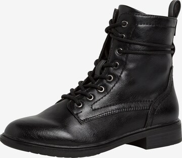 JANA Lace-Up Ankle Boots in Black: front