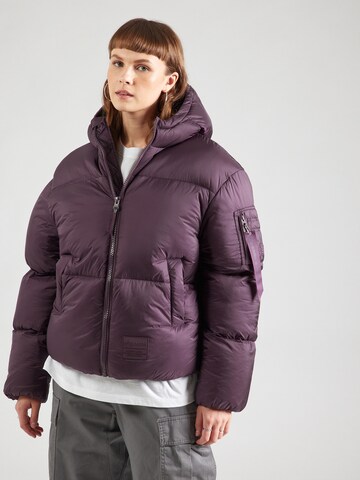 ALPHA INDUSTRIES Χειμερινό μπουφάν σε λιλά: μπροστά