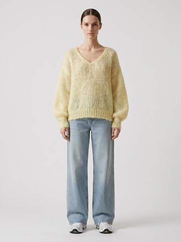 americandreams Oversized trui 'Milana Mohair' in Geel