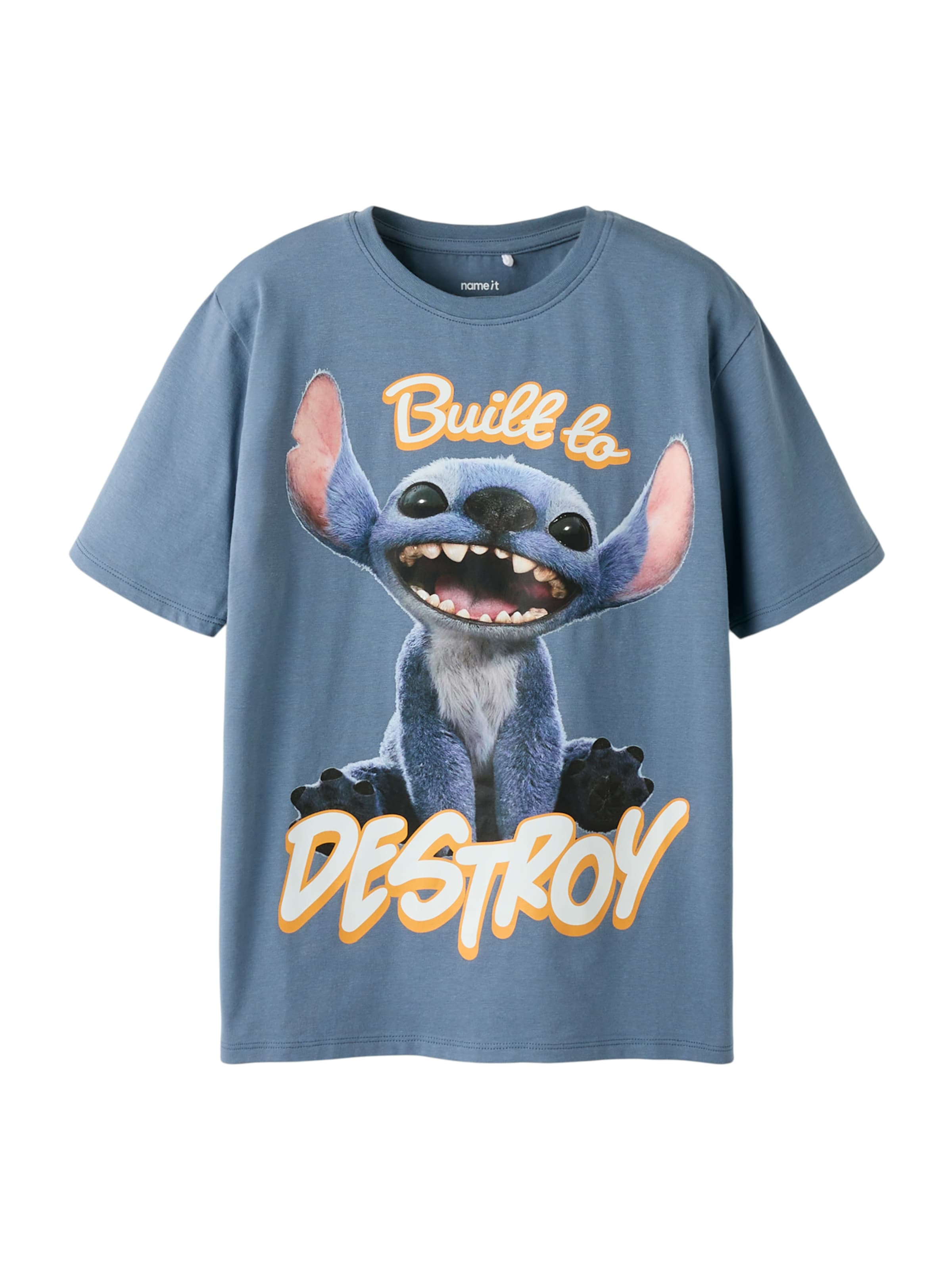 NAME IT T-Shirt 'NKMNILA STITCH' in Blau: Vorderseite