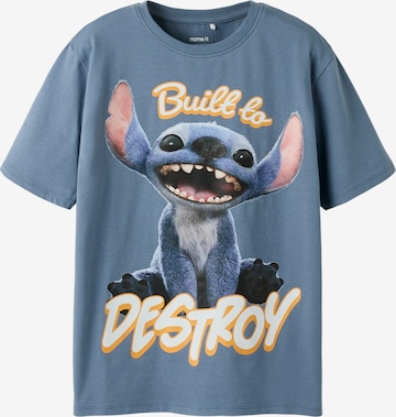 NAME IT Tričko 'NKMNILA STITCH' - Modrá: predná strana