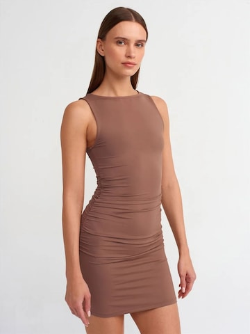 Dilvin - Vestido 'Mini' em castanho: frente
