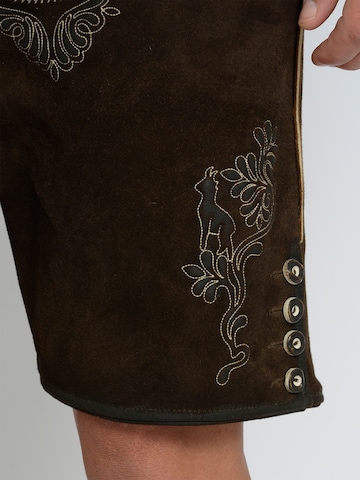 Rißberg Regular Trachtenhose in Braun
